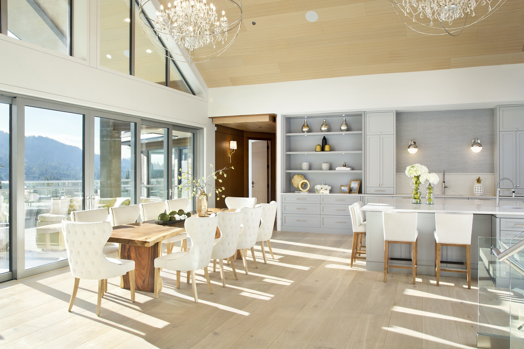 luxury dining room and kitchen